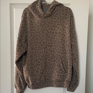 Abercrombie & Fitch Brown Leopard Print Hoodie